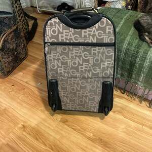 Kenneth Cole Reaction All-Over Logo Monogram Red Softside Rolling 28" Suitcase